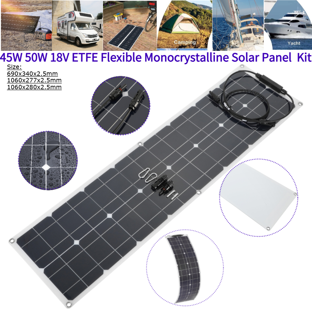 Outdoor Adventurer - 45W 50W 18V ETFE Flexible Monocrystalline