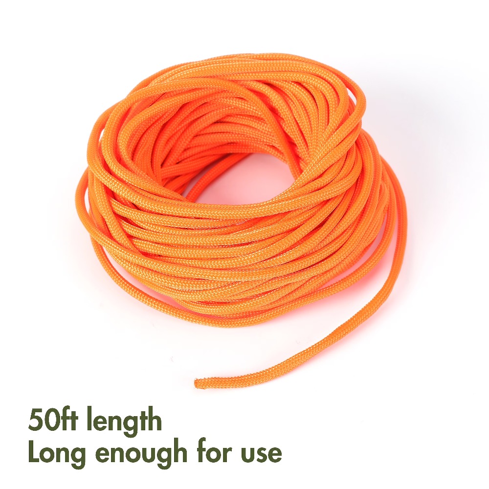 Orange Heavy Duty 550 Paracord - مراجعة Paracord 550 Feet وسعره
