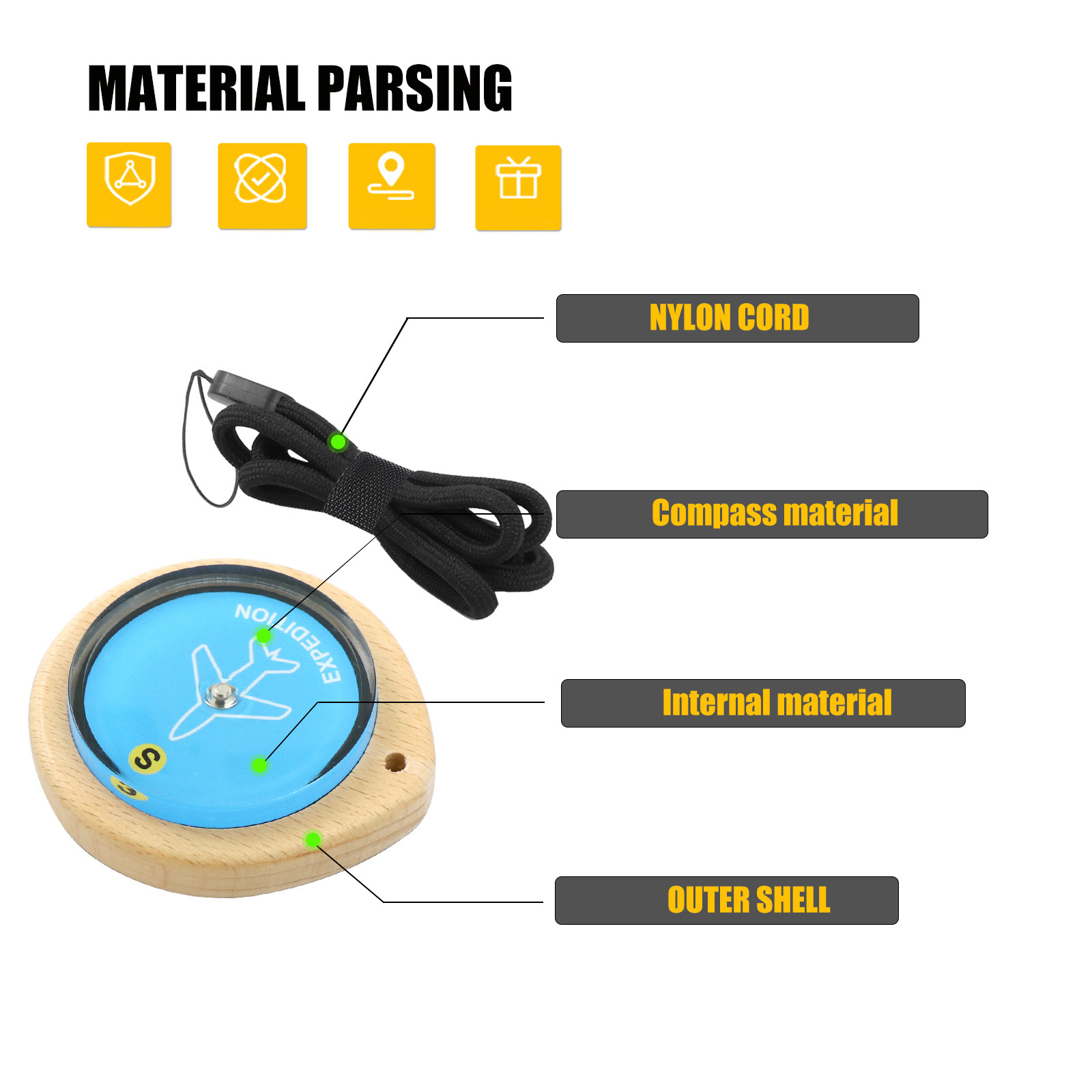 Portable Wooden Direction Find - مراجعة Outdoor Adventure Educator وسعره