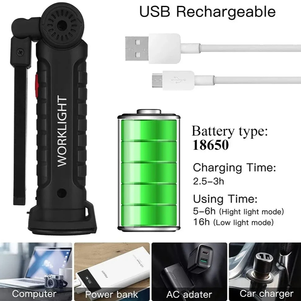 Portable COB LED Flashlight US - مراجعة Outdoor Adventurer وسعره