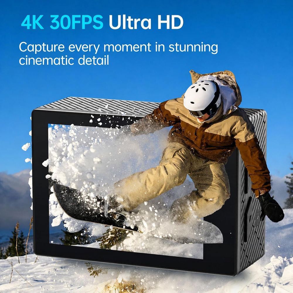 4K Waterproof Action Camera 20 - مراجعة Outdoor Adventure Video وسعره