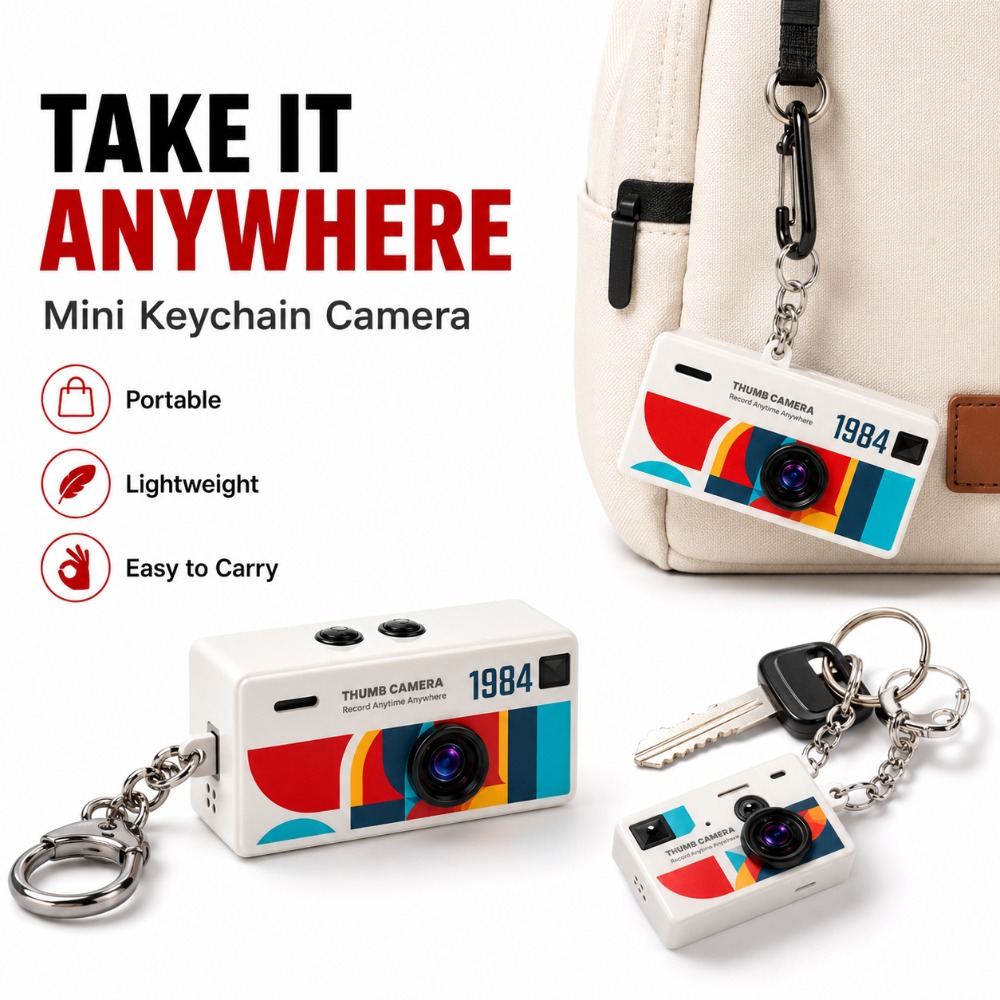 Compact Mini Thumb Camera Keyc - مراجعة Outdoor Adventure Video وسعره