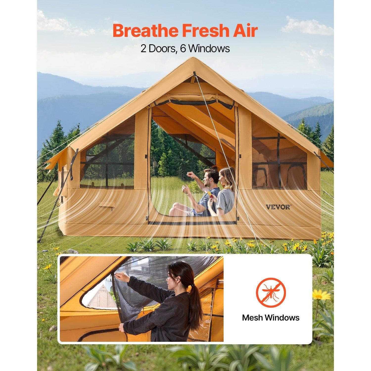 Inflatable Camping Tent – 4×3. - مراجعة Outdoor Adventurer وسعره