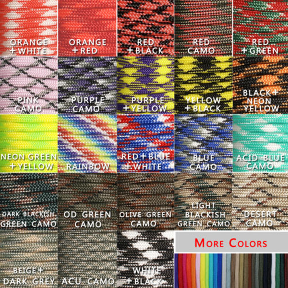 1pcs 550 Paracord Parachute Co - مراجعة Paracord 550 Feet وسعره