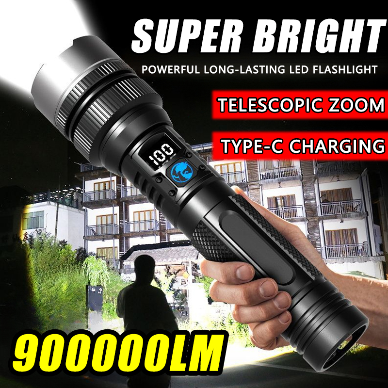 900000LM Powerful LED Flashlig - مراجعة Outdoor Adventure Travel وسعره