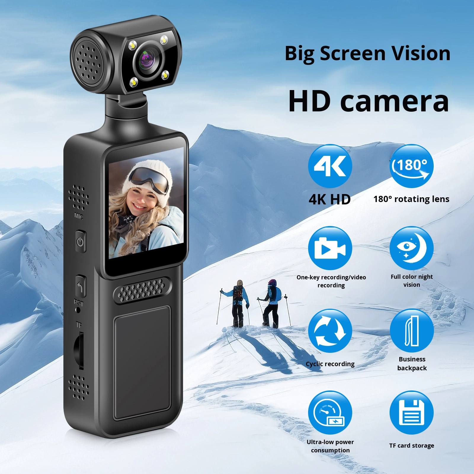 Portable HD WiFi Body-Worn Cam - مراجعة Outdoor Adventure Video وسعره
