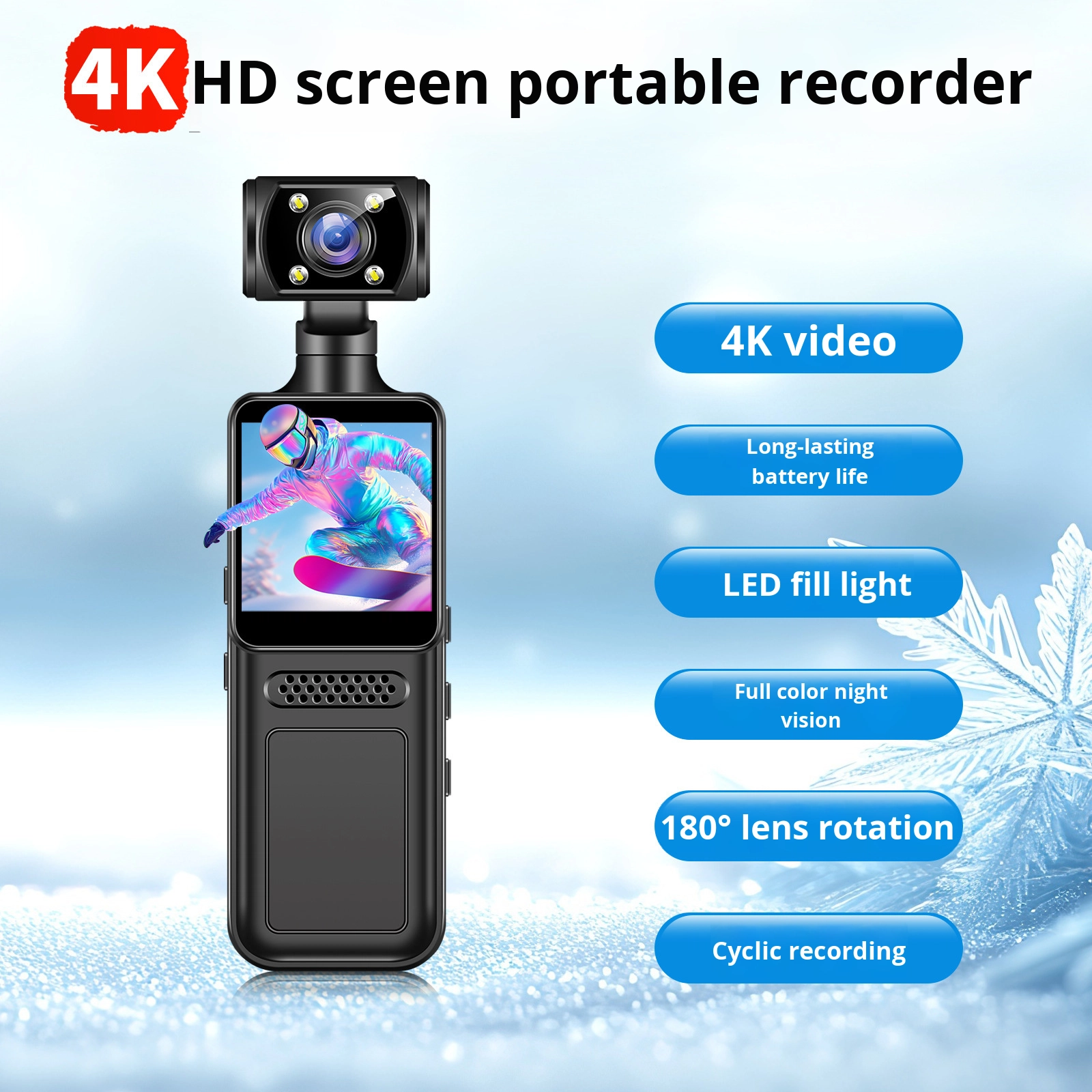 Portable HD WiFi Body-Worn Cam - مراجعة Outdoor Adventure Video وسعره
