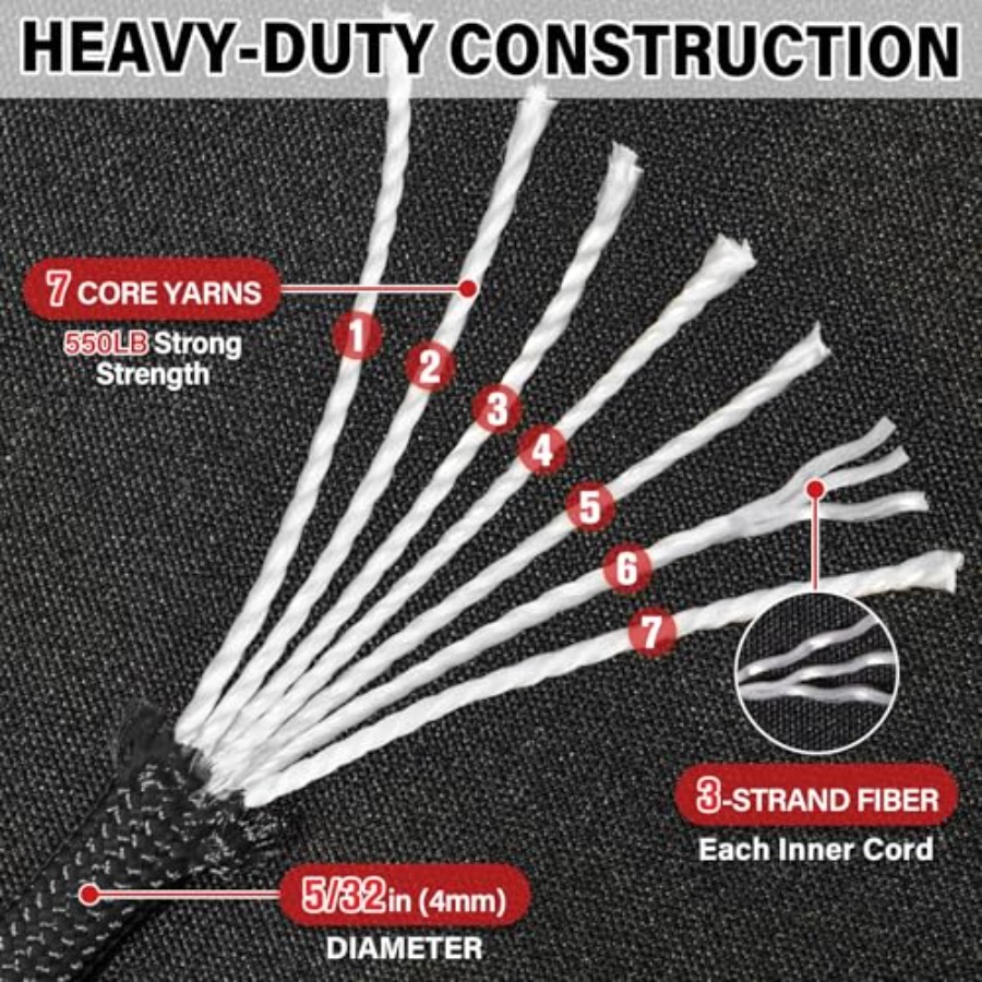 Paracord Rope 550 lb - 50 Feet - مراجعة Paracord 550 Feet وسعره