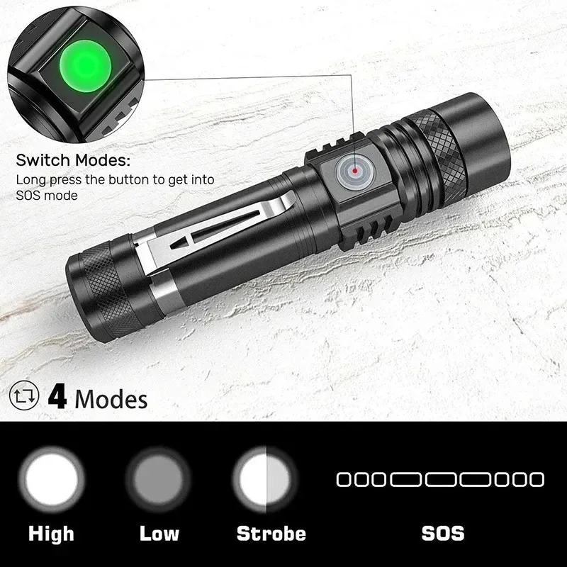 T6 LED Rechargeable Flashlight - مراجعة Outdoor Adventure Travel وسعره