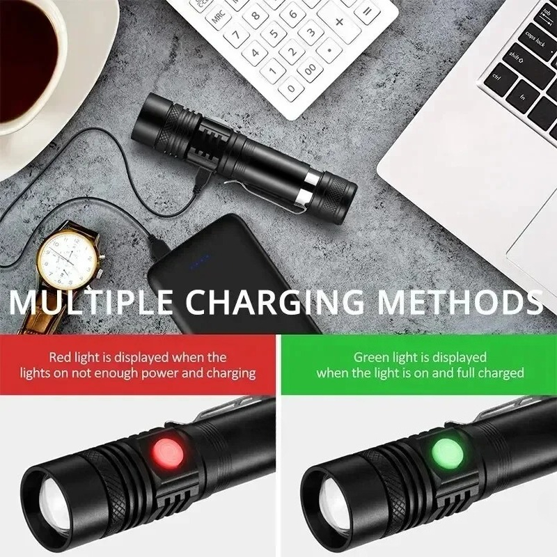 T6 LED Rechargeable Flashlight - مراجعة Outdoor Adventure Travel وسعره