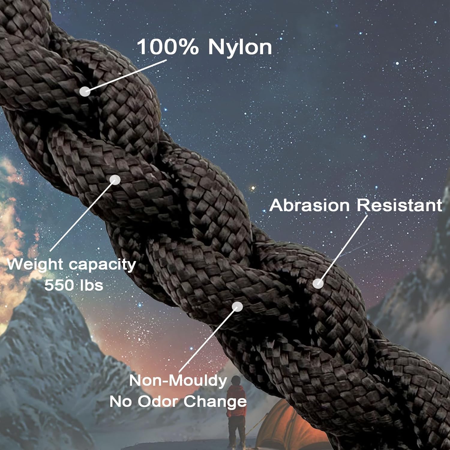 1pcs 550 Paracord Parachute Co - مراجعة Paracord 550 Feet وسعره